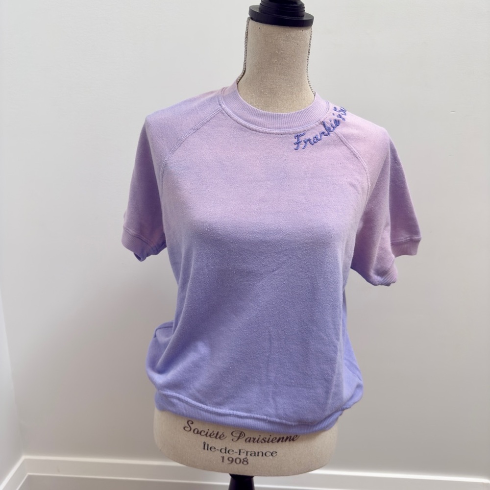 Frankies Surf Club-embroidered Lilac Top by I STOLE MY BOYFRIENDS SHIRT